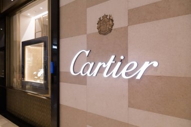 Kuala Lumpur, Malezya - 29 Ocak 2017: Cartier, upmarket yeniden