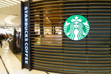 Hong Kong, 29 Ocak 2017: Starbucks kuruluştur bir Amerika