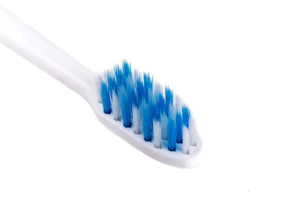 Closeup of small head toothbrush with soft slim tapered bristle — Stock Photo, Image