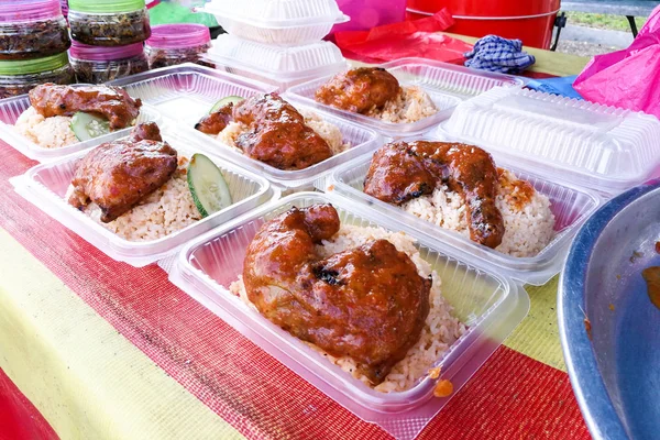 Ayam percik or grilled chicken, popular Malay food in Malaysia