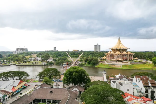 Kuching, Malezja, 25 czerwca 2017 r.: Przegląd Kuching miasta wate — Zdjęcie stockowe