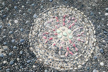 Ayak Refleksoloji park basınç noktaları çakıl taş yakın çekim