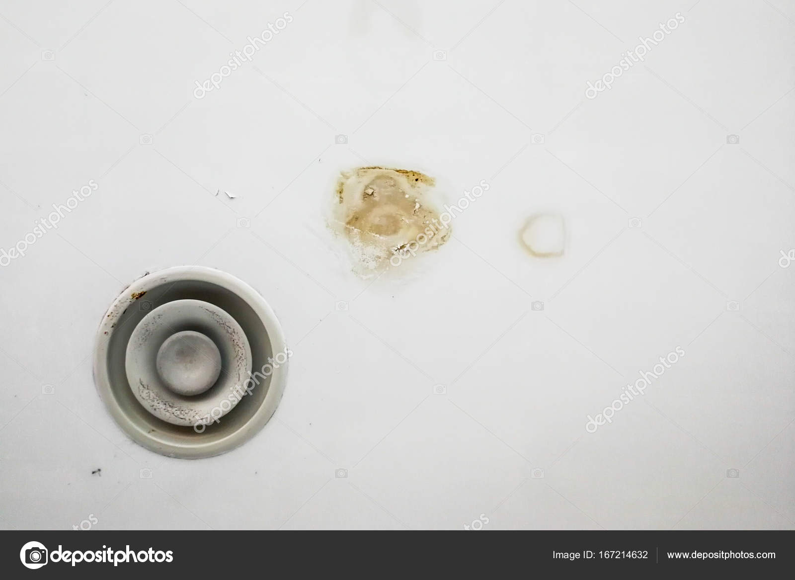 Unhygienic And Ugly Moldy Plaster Ceiling Due To Leakage Dampnes