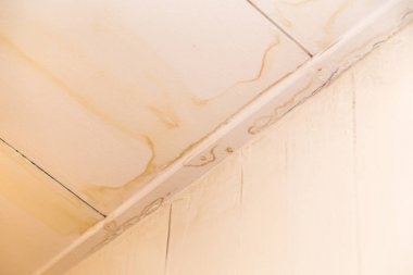Çatı sızdırmazlık sonuçları çirkin su işareti tavanda