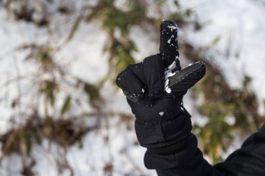 Kış eldiven jest sayı yedi el