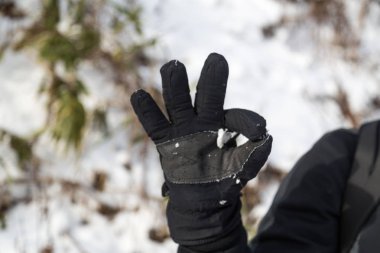 Kış eldiven hareketle Tamam el