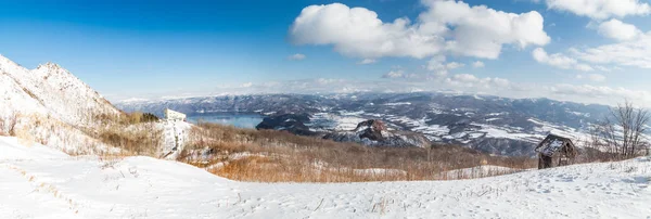 Vista panorámica de Showa Shinzan desde el Monte Usu o Usuzan — Foto de Stock