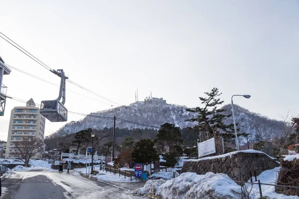 Hakodate, Japan, January 28, 2018: Mount Hakodate is popular tou — Stock Photo, Image