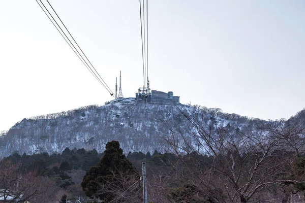 Hakodate, Japón, 28 de enero de 2018: El monte Hakodate es popular — Foto de Stock