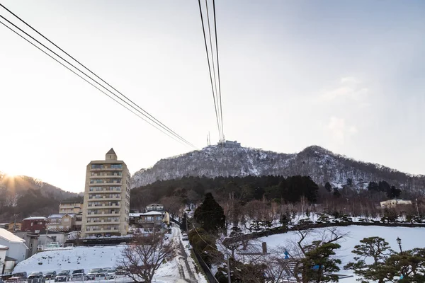 Hakodate, Japón, 28 de enero de 2018: El monte Hakodate es popular — Foto de Stock