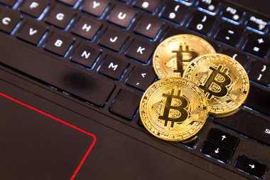 Kavramsal cryptocurrency bitcoin bilgisayar klavye