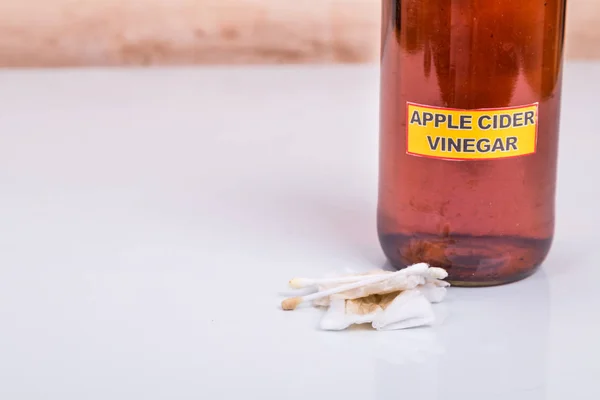Cuka sari apel efektif obat alami untuk membersihkan tubuh — Stok Foto