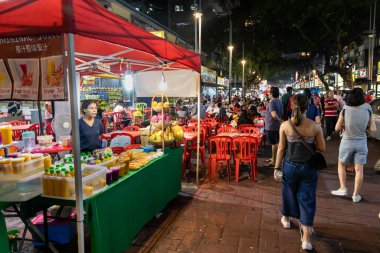 Kuala Lumpur, Malezya 25 Kasım: Jalan Alor Malezya popülasyonu