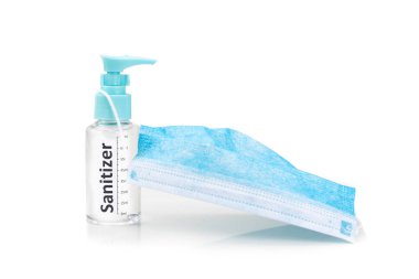 Hand sanitizer spray and surgical facial mask as protection agai