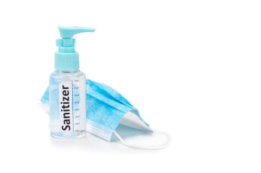 Hand sanitizer spray and surgical facial mask as protection agai