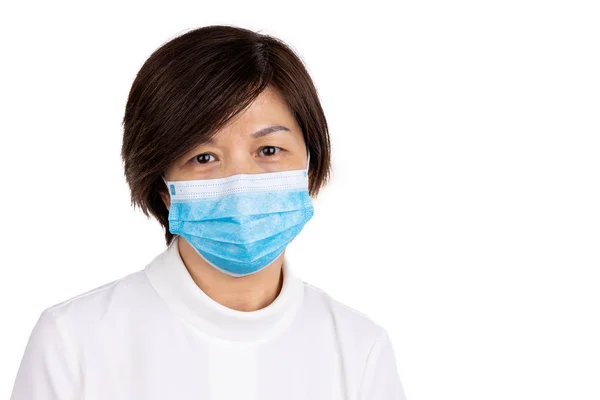 Femmes asiatiques avec masque facial pour la protection contre le virus de la grippe — Photo