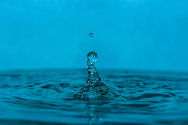 Drop Clean Blue Water Stock Photo