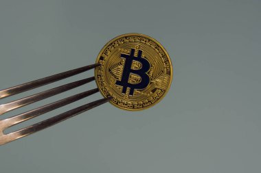  Gümüş çatal altın bitcoin