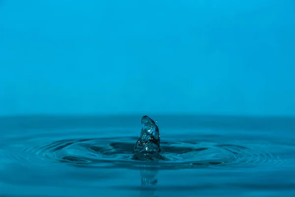 Druppel Schoon Blauw Water — Stockfoto