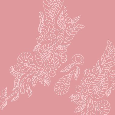 Vektör arka plan. Pembe buttrefly