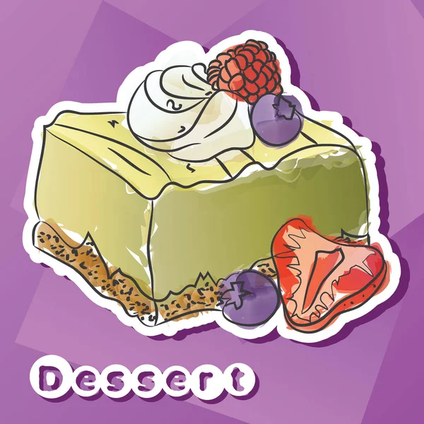 Kireç tatlı ile vektör etiket.