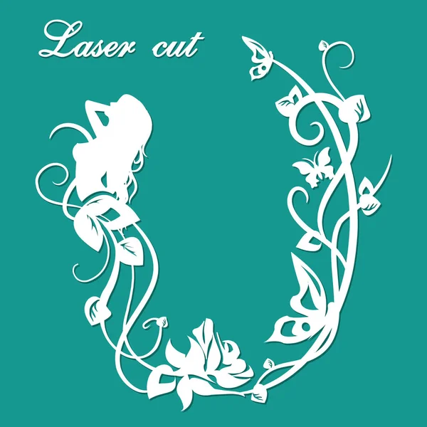 Vektör lazer kesim. Orman perisi.