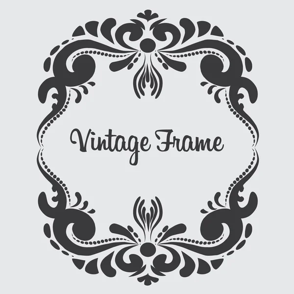 Vector Square Vintage Frame Floral Ornament Format Eps10 — Stock Vector