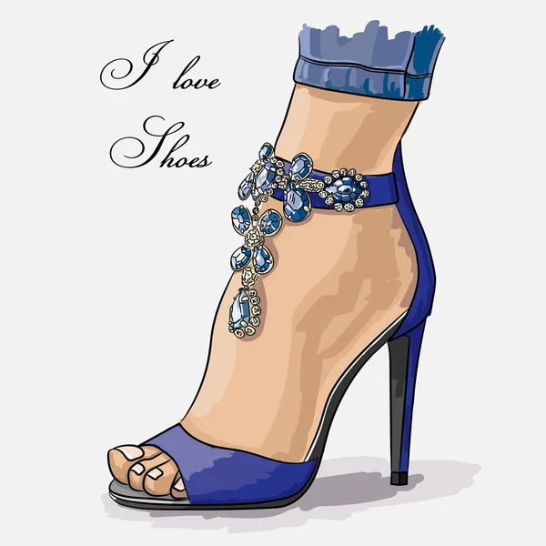 Vektör çizimi ayakkabılar renk