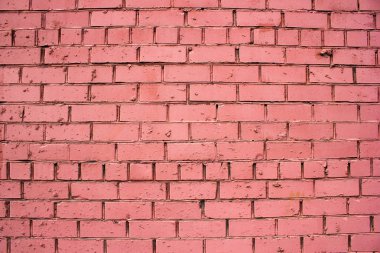 Arka plan olarak pembe duvar tuğla