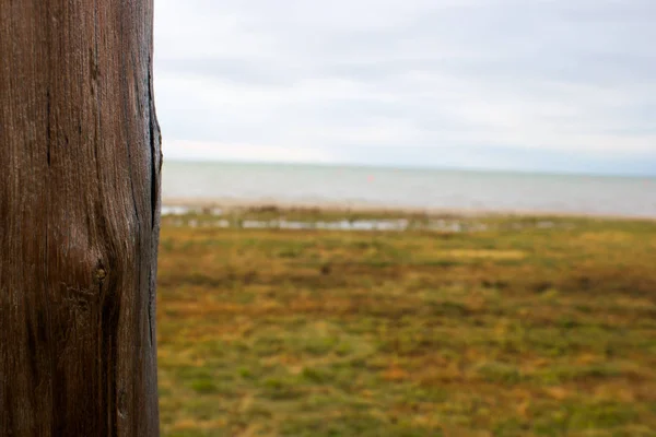 Montón de madera en el paseo marítimo — Foto de Stock