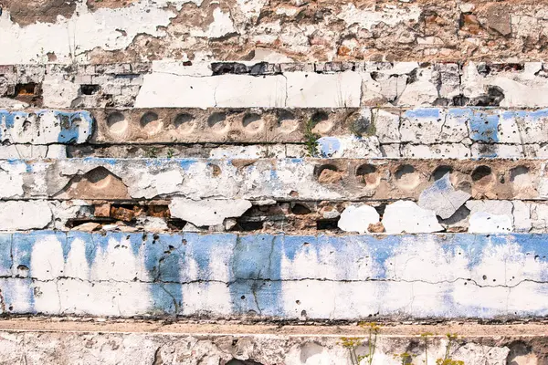 Παλιά Τσιμεντένιο Τοίχο Μπλε Μπλοκ — Φωτογραφία Αρχείου