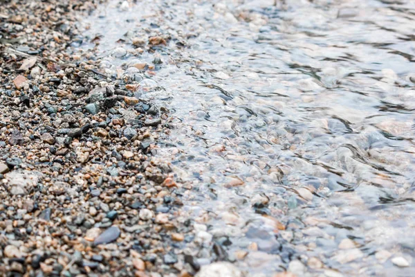 Sand Och Grus Våg Flod Havet — Stockfoto