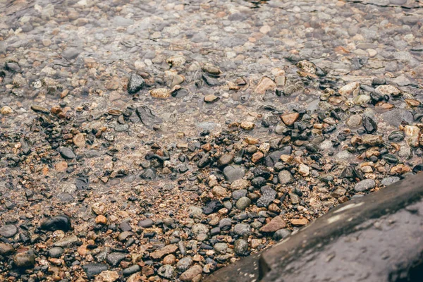 Sand Pebbles Wave River Sea — Stock Photo, Image