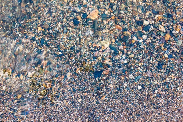 Камни Галька Песок Берегу Горной Реки — стоковое фото