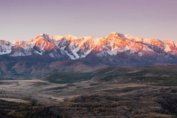 Las Vistas Los Picos Nevados Valle Del Río Amanecer Viaje —  Fotos de Stock