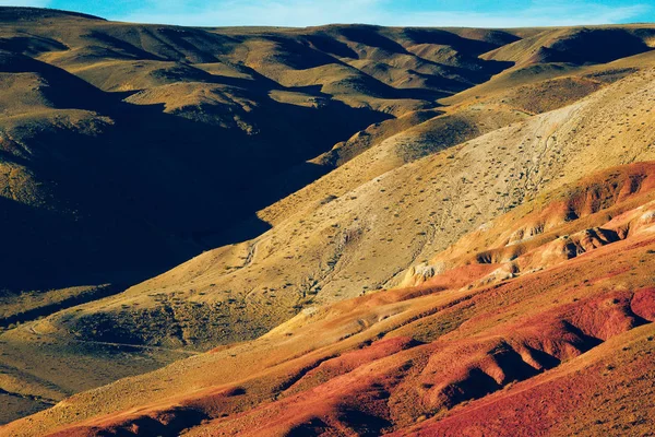 Colorful Red Hills Canyons Pastel Colors Autumn Mood Nature Travel — Stock Photo, Image