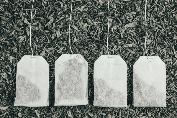Paper Tea Bags Dry Tea Background — Stock Photo, Image