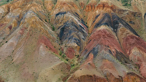 Colored Hills Stripes Different Colors Slope Canyon Dry Land Due — Stock Photo, Image