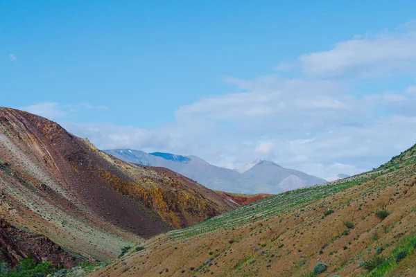 Rocks Blue Sky Sunny Day Mountain Valley Colorful Hills Hiking — Stock Photo, Image