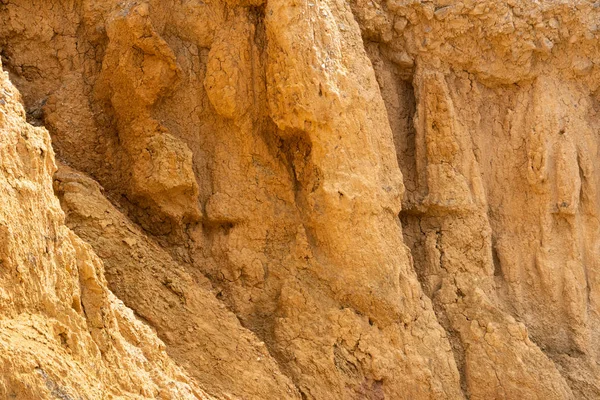 Röd Bergssluttning Varm Dag Textur Väggen Sandig Ravin Brist Vatten — Stockfoto