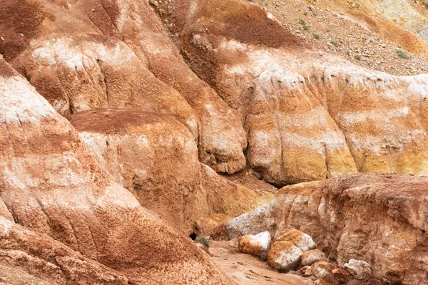 Rote Hügel Der Schlucht Rot Gefärbte Steine Altes Flussbett Der — Stockfoto