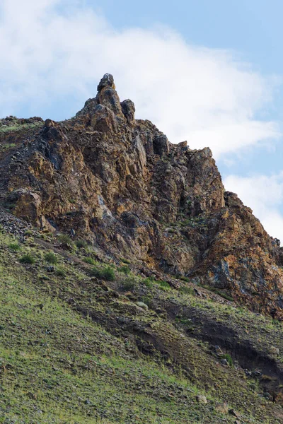 Rocks Blue Sky Sunny Day Mountain Valley Colorful Hills Hiking — ストック写真