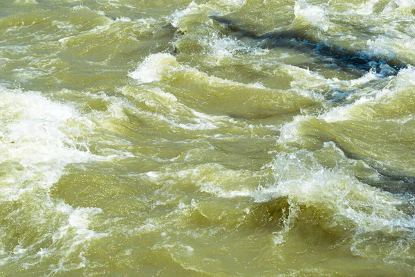 Água Corrente Rio Que Flui Rápido Ondas Tempestade Oceano Surf — Fotografia de Stock