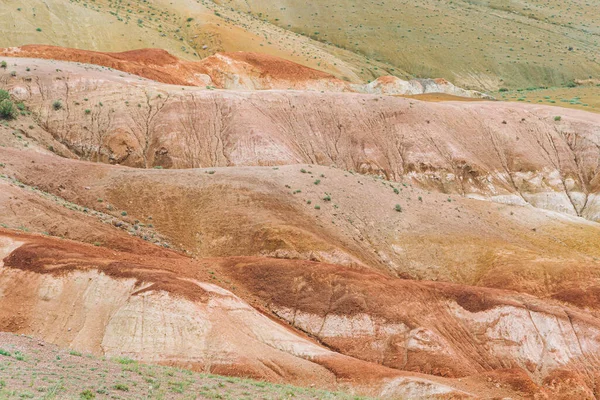 Red Sandy Slopes Canyon Corrosion Soil Drought Global Warming Lack — Stock Photo, Image