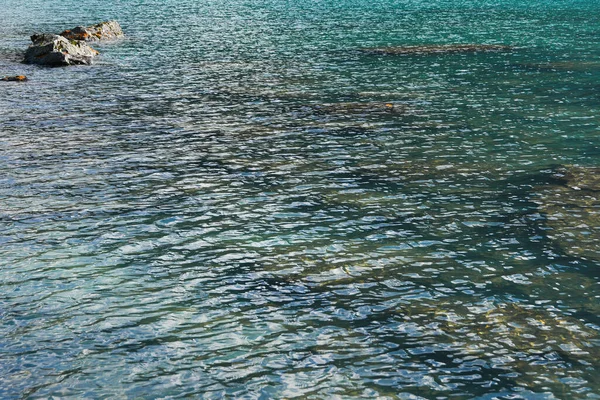 Скелястий Берег Моря Швидка Річка Гірській Долині Океанський Серфінг Літній — стокове фото
