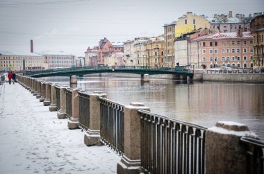 Waterfront sayısı Nehri'nin, Ocak 2015, St. Petersburg, Rusya Federasyonu