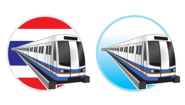 Bangkok subwaytrain simge vektör çizim