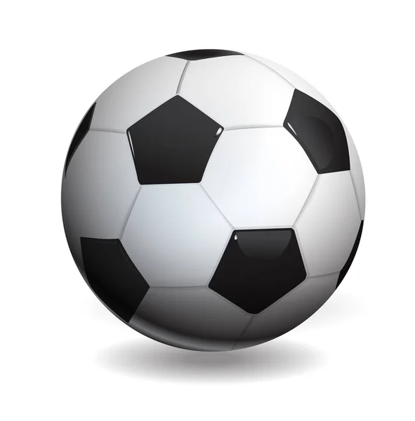 Soccer ball isolated on white, vector illustration — Stock Vector