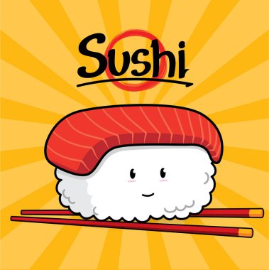 Toro suşi çizgi film, vektör