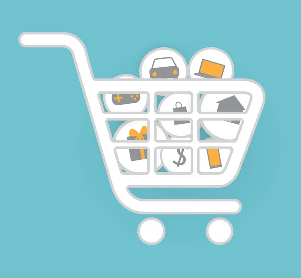 Online Shopping, e-commerce ideas, Vector illustration — Stock Vector